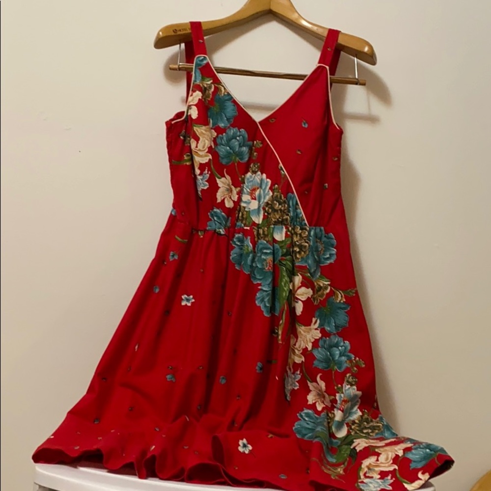 DRESS SIZE M COLOR  RED 100% COTTON